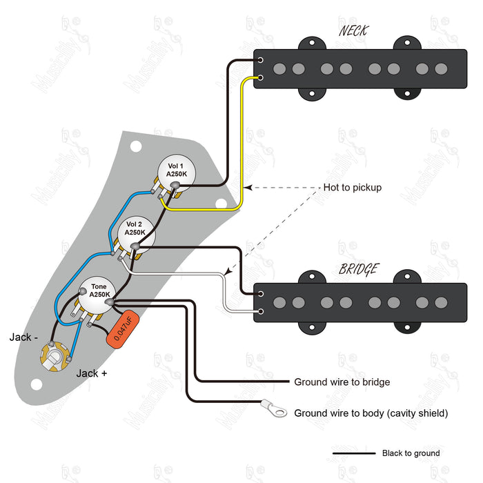 Standard JB American Style With Revival Pickup Wiring Diagram