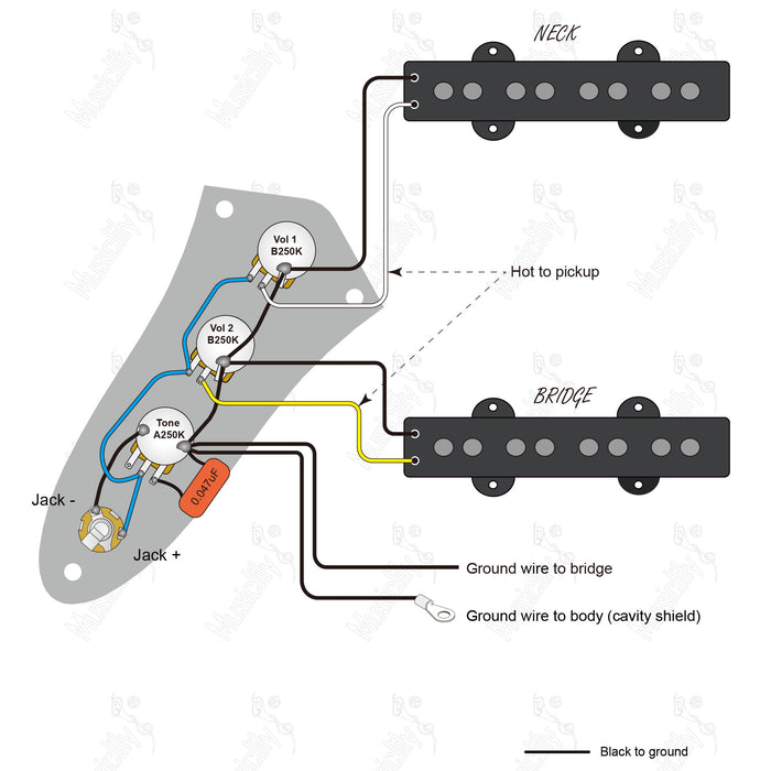 Standard JB Import Style With Musiclily Pro Pickup Wiring Diagram