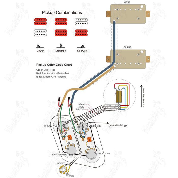 Diagrama de cableado estándar LP-HH 60s Plus con pastilla Artec