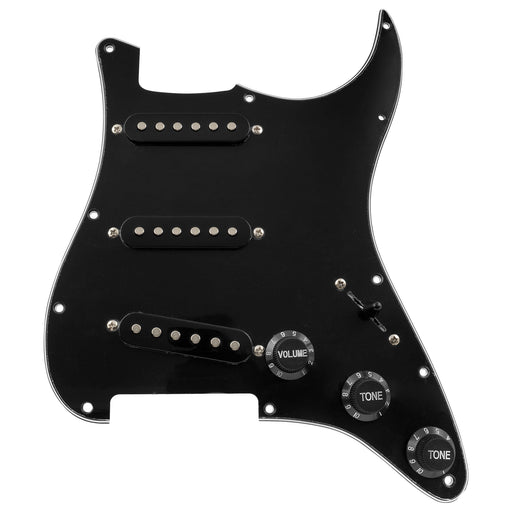 musiclily basic pre wired loaded standard st sss pickguard with ceramic magnet single coil pickups set for strat style electric guitar m276p
