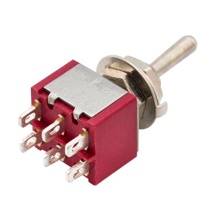 musiclily basic 3 way spdt guitar toggle switch 6 pin on off on selector mini m518p