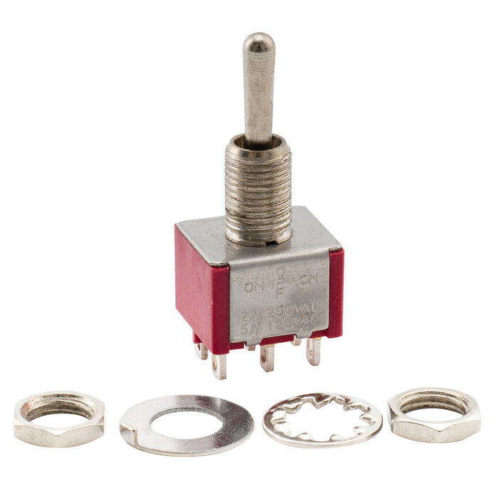 musiclily basic 3 way spdt guitar toggle switch 6 pin on off on selector mini m518p