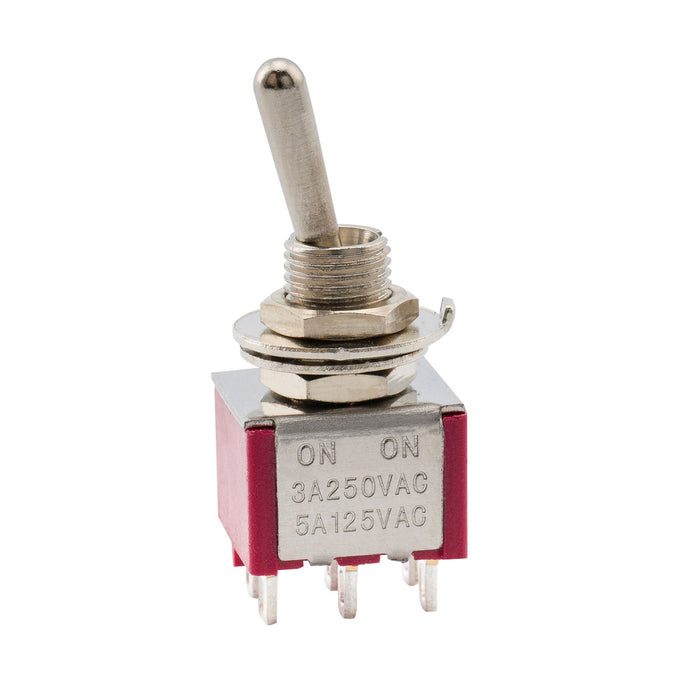 musiclily basic 2 way dpdt guitar mini toggle switch on on 6 pin selector m761p