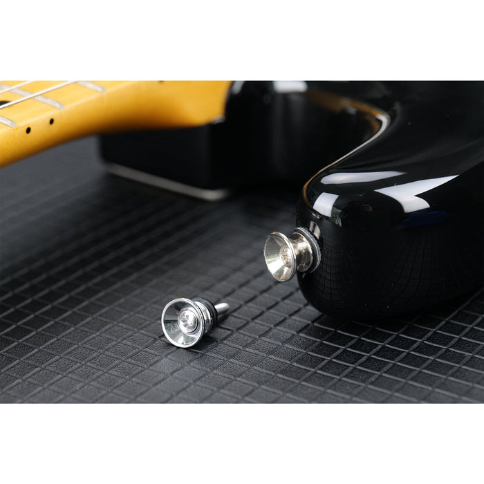 Application of musiclily basic guitar metal medium strap buttons end pins for acoustic electric bass guitar ukulele m130 2p