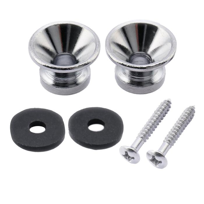 Part of musiclily basic guitar metal medium strap buttons end pins for acoustic electric bass guitar ukulele m130 2p