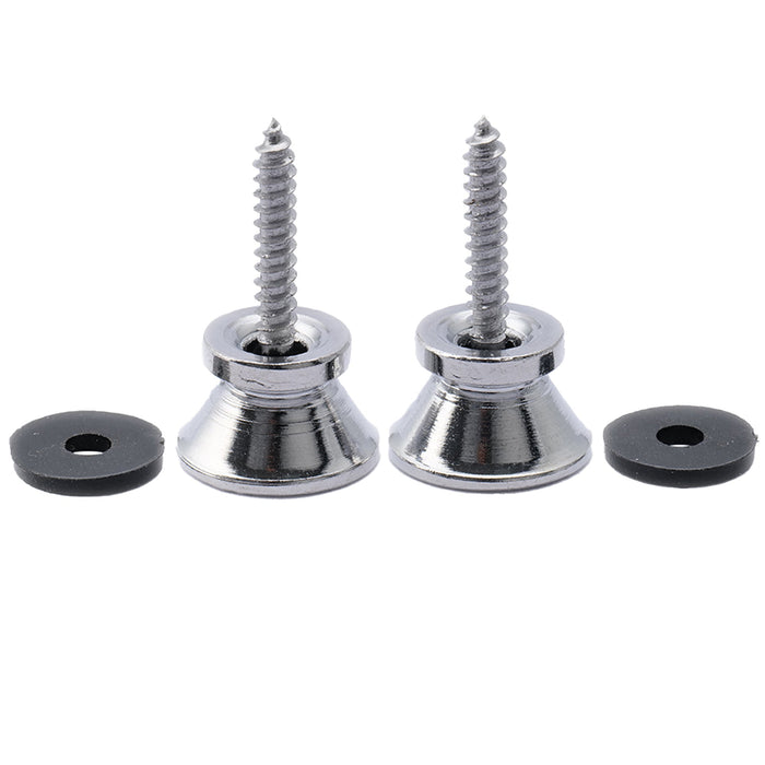 detail of musiclily basic guitar metal medium strap buttons end pins for acoustic electric bass guitar ukulele m130 2p