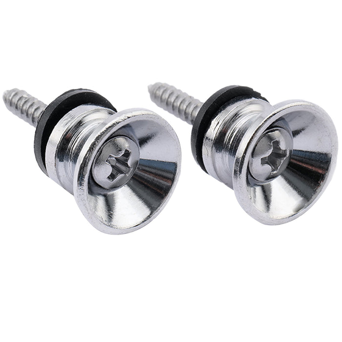 musiclily basic guitar metal medium strap buttons end pins for acoustic electric bass guitar ukulele m130 2p