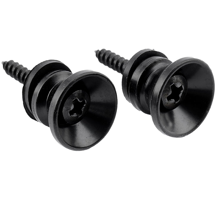 musiclily basic guitar metal medium strap buttons end pins for acoustic electric bass guitar ukulele m130 2p, 2 pcs