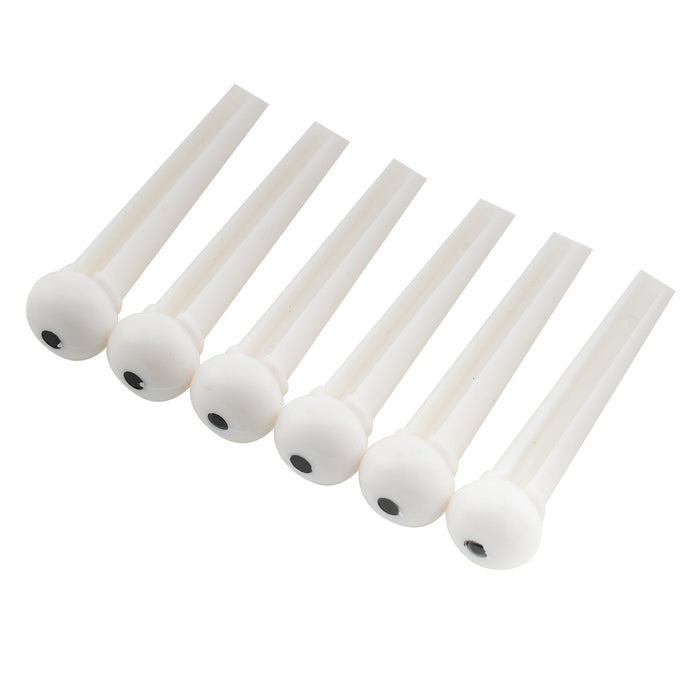 musiclily basic plastic acoustic guitar bridge pins m133 6p