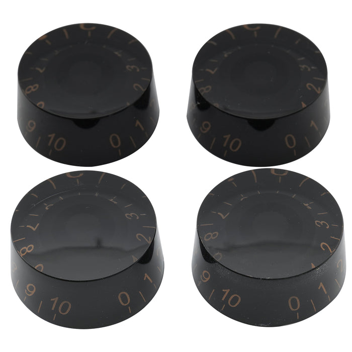 musiclily basic metric coarse 18 spline guitar knobs tone volume speed control knobs for epiphone lp sg style electric guitar m145 4p, gold