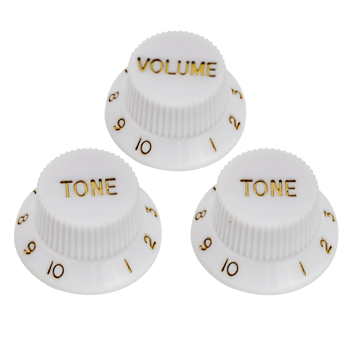 musiclily basic coarse 18 splines push on control knobs for imported strat style electric guitar 2t 1v m148p