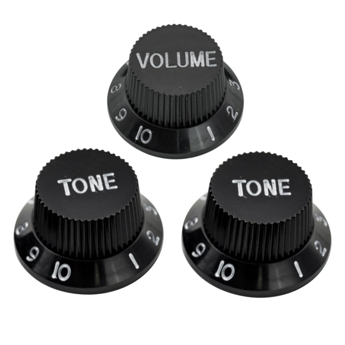 musiclily basic coarse 18 splines push on control knobs for imported strat style electric guitar 2t 1v m148p