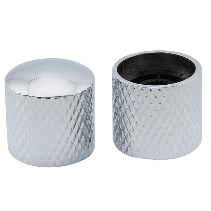 Perillas de control Musiclily Basic Coarse de 18 estrías de acero para guitarra eléctrica Squier estilo Tele (18 x 18 mm, juego de 4)