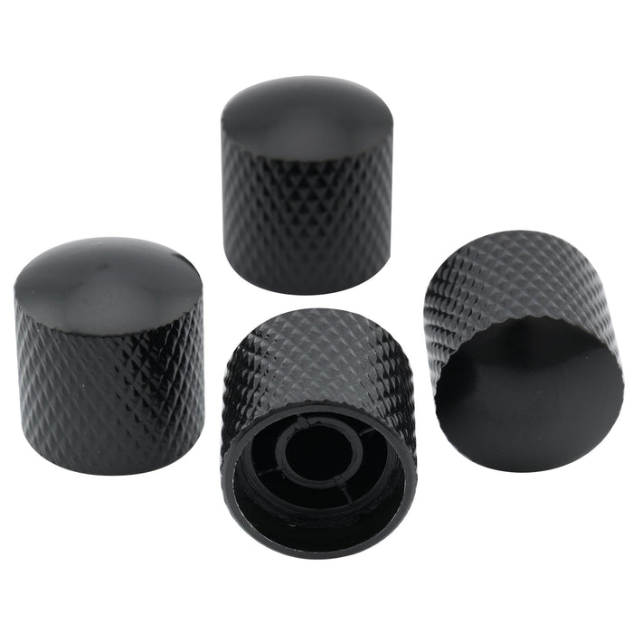 Perillas de control Musiclily Basic Coarse de 18 estrías de acero para guitarra eléctrica Squier estilo Tele (18 x 18 mm, juego de 4)