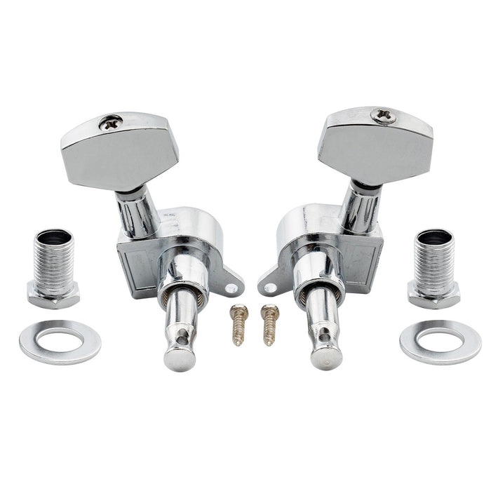 detail of 3r3l 15 1 ratio full sealed machine heads for acoustic electric guitar tuning keys 45 degree screw tuners pegs big hex button m168 3m756 3