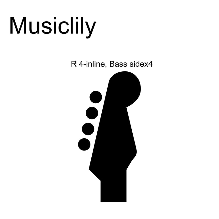 Size of 4 in line sealed bass tuners tuning pegs keys machine heads set for 4 string electric bass m177 4p