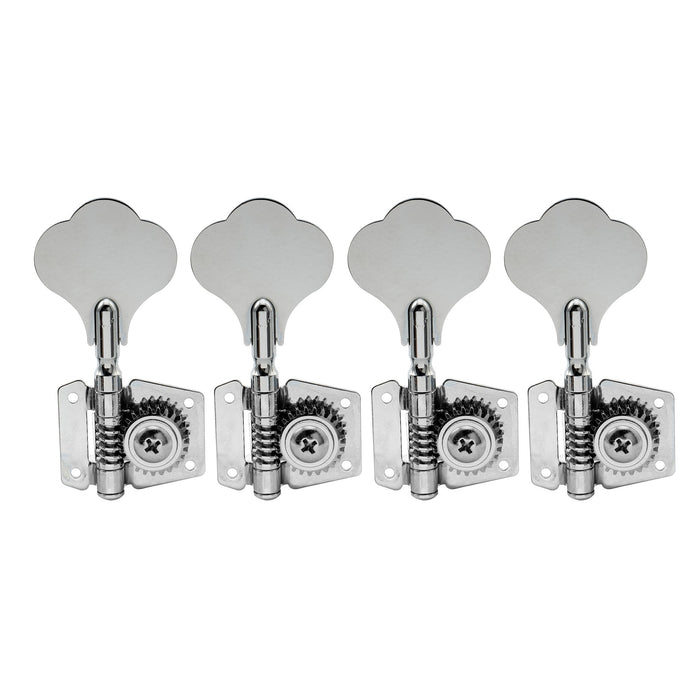 4 in line open gear bass tuners machine heads set tuning pegs keys m180 4p