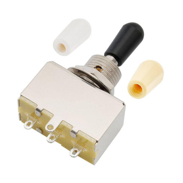 detail of musiclily basic metric 3 way guitar sealed box style pickup toggle switch m195p