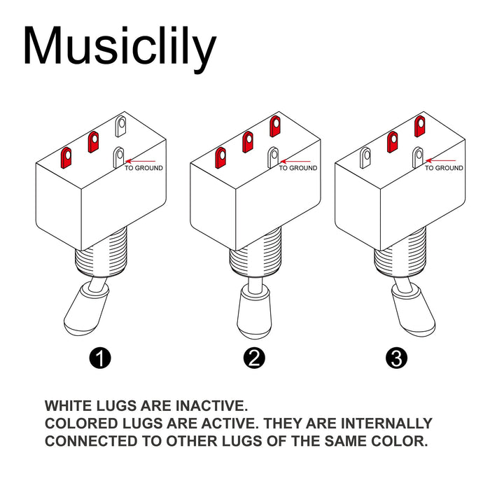 Musiclily Basic Metric 3 Way Guitar Sealed Box Style Switch M195 Instructions