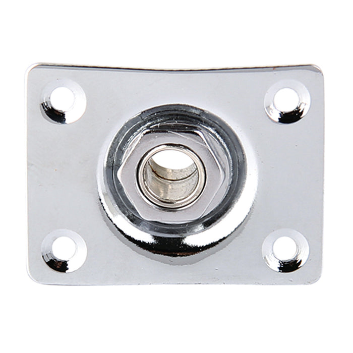 musiclily basic 1 4 inch 6 35mm rectangle guitar loaded jack socket plate for lp tele style electric guitar m198p