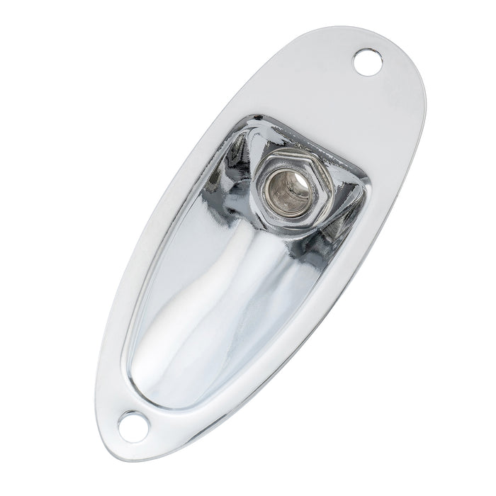 musiclily basic 1 4 inch 6 35mm boat shape guitar loaded jack socket plate for strat style eelectric guitar m199p