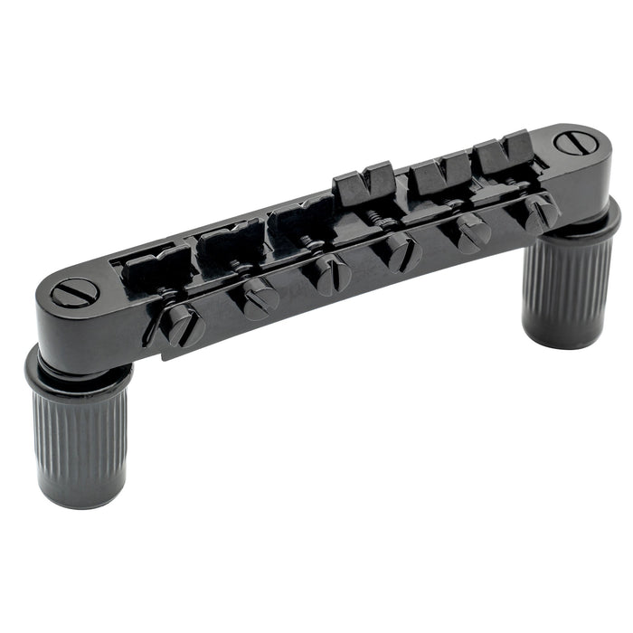 musiclily basic 52mm2 3 64 inch abr 1 style tune o matic guitar bridge for lp style electric guitar m205, black