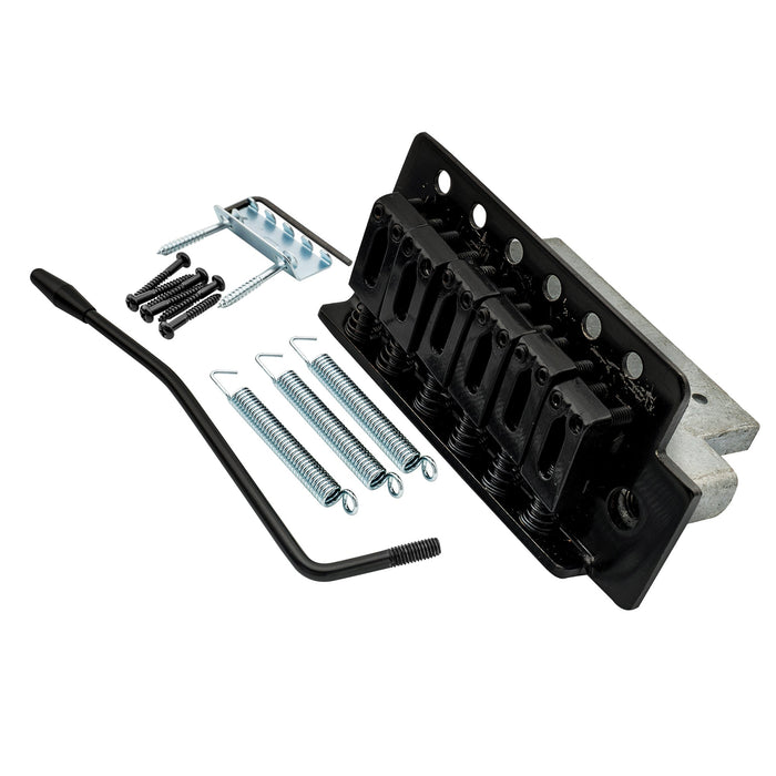 musiclily basic 52 5mm2 1 16 inch guitar tremolo bridge for strat style electric guitar m213, black