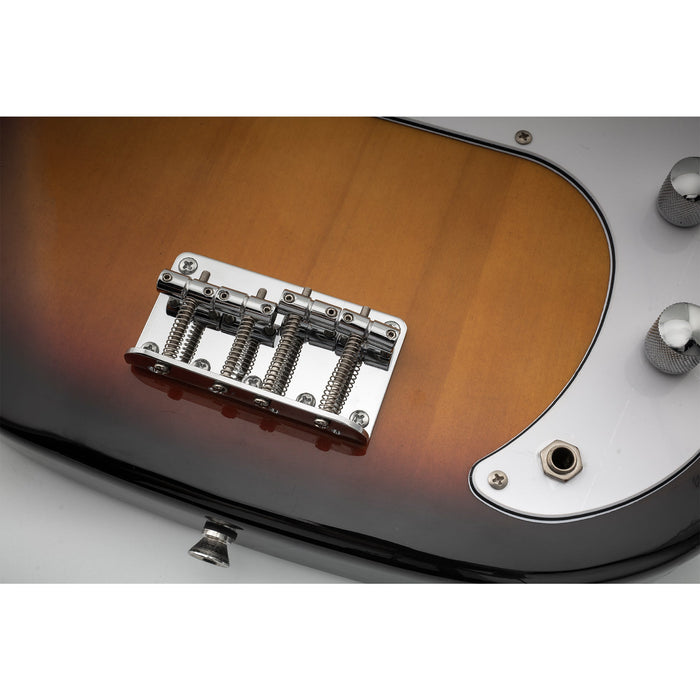 Application of musiclily basic 57mm2 1 4 inch 4 string top loading non tremolo fixed hardtail bass bridge for jazz bass and precision bass m216
