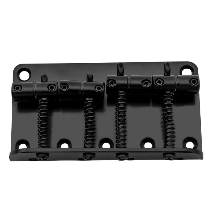 musiclily basic 57mm2 1 4 inch 4 string top loading non tremolo fixed hardtail bass bridge for jazz bass and precision bass m216, black