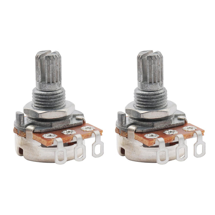 musiclily basic 250k mini metric coarse 18 spline split short shaft pots audio linear taper potentiometers for electric guitar bass m278 2