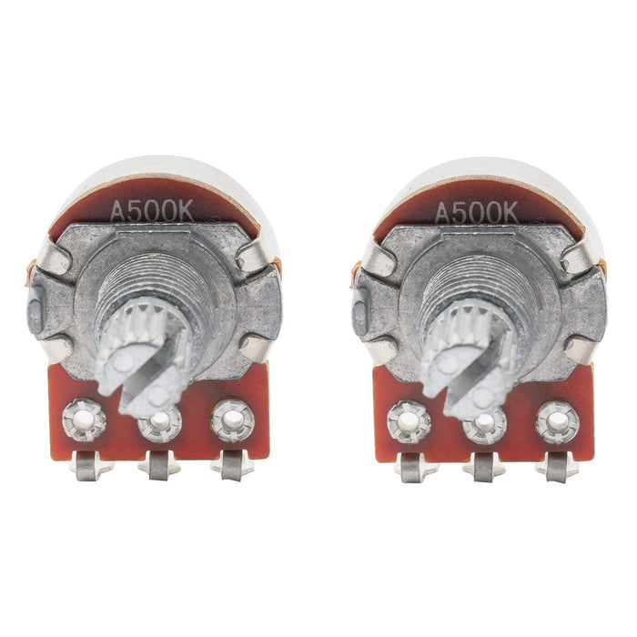 detail of musiclily basic 500k mini metric coarse 18 spline split short shaft pots audio linear taper potentiometers for electric guitar bass m280 2