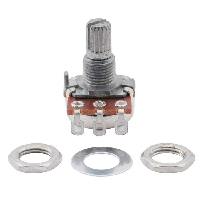 musiclily basic 500k mini metric coarse 18 spline split short shaft pots audio linear taper potentiometers for electric guitar bass m280 2 details