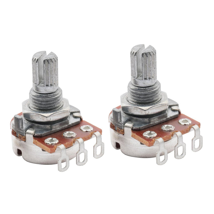 musiclily basic 500k mini metric coarse 18 spline split short shaft pots audio linear taper potentiometers for electric guitar bass m280 2