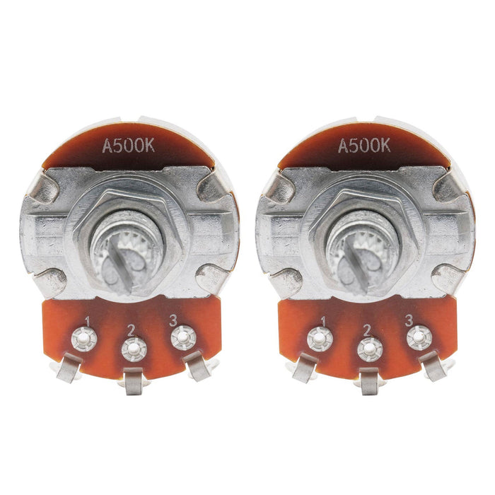 detail of musiclily basic 500k metric coarse 18 spline split shaft pots audio linear taper potentiometers for electric guitar bass m288 2