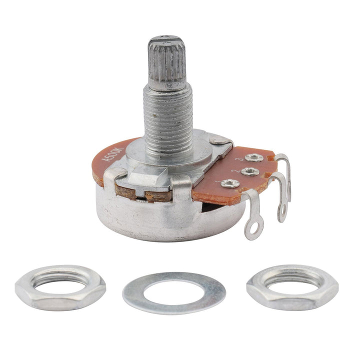 musiclily basic 500k metric coarse 18 spline split shaft pots audio linear taper potentiometers for electric guitar bass m288 2 details