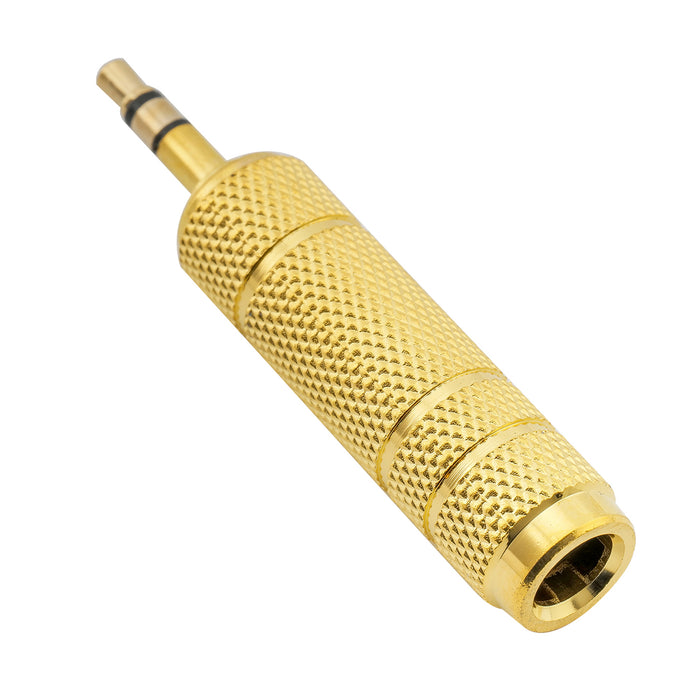 audio stereo adapter converter m1 4 inch 6 5mm female plug to 1 8 inch 3 5mm male jack m322 2, 2 pcs