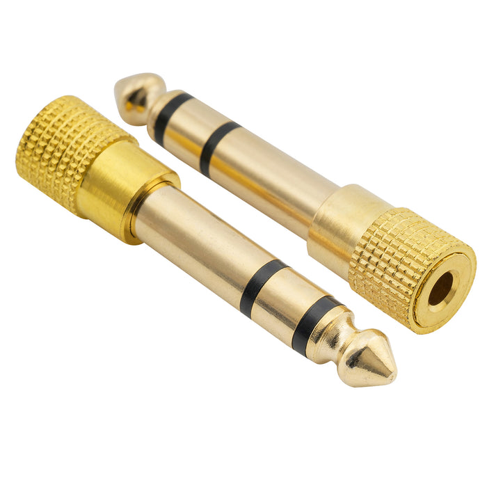 audio stereo adapter converter 1 8 inch 3 5mm female plug to 1 4 inch 6 5mm male jack m323 2, 2 pcs