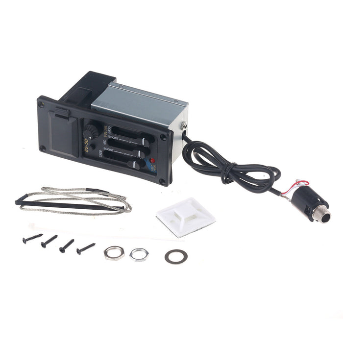 musiclily acoustic guitar 3 band preamp amplifier equalizer eq 505r with piezo pickup m247p details