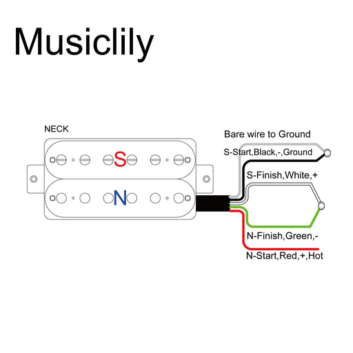 Size of musiclily basic 50mm ceramic humbucker neck pickup for electric guitar m433