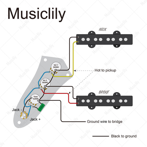 Dimensions of musiclily basic loaded prewired jazz bass control plate for jb style bass m511