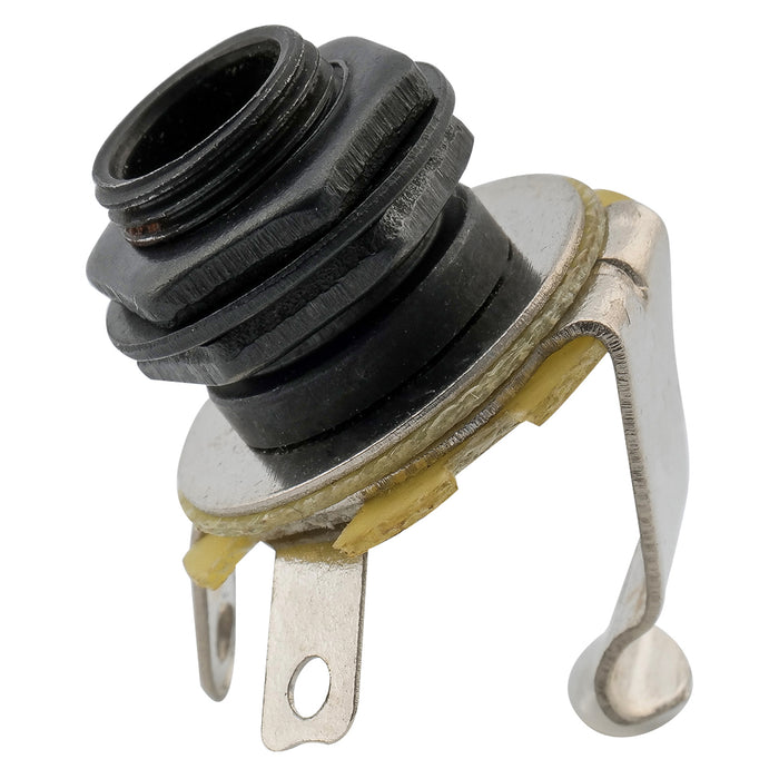 musiclily basic 1 4 inch 6 35mm mono output jack socket for strat tele style electric guitar bass m532p, black