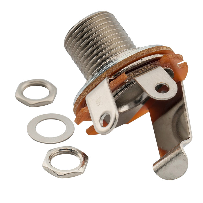 musiclily basic 1 4 inch 6 35mm mono output jack socket for strat tele style electric guitar bass m532p