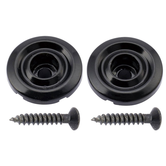 musiclily basic steel round bass string guides trees retainers for fender precision bass jazz bass m539 2p, black