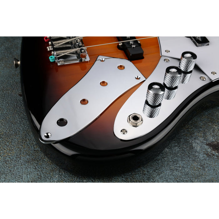 Application of musiclily basic steel 4 holes jb control plate for jazz bass style bass m549p