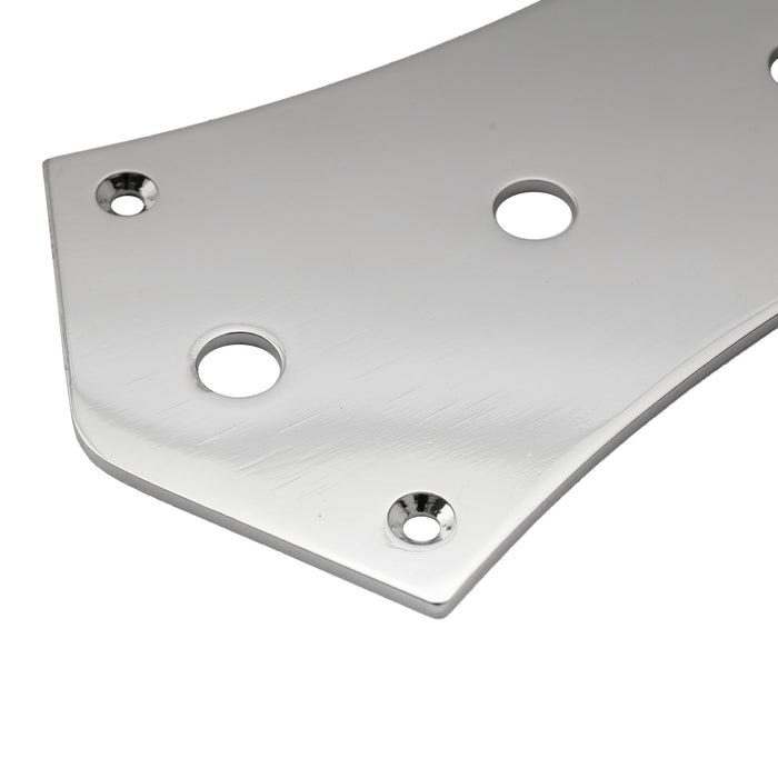 detail of musiclily basic steel 4 holes jb control plate for jazz bass style bass m549p