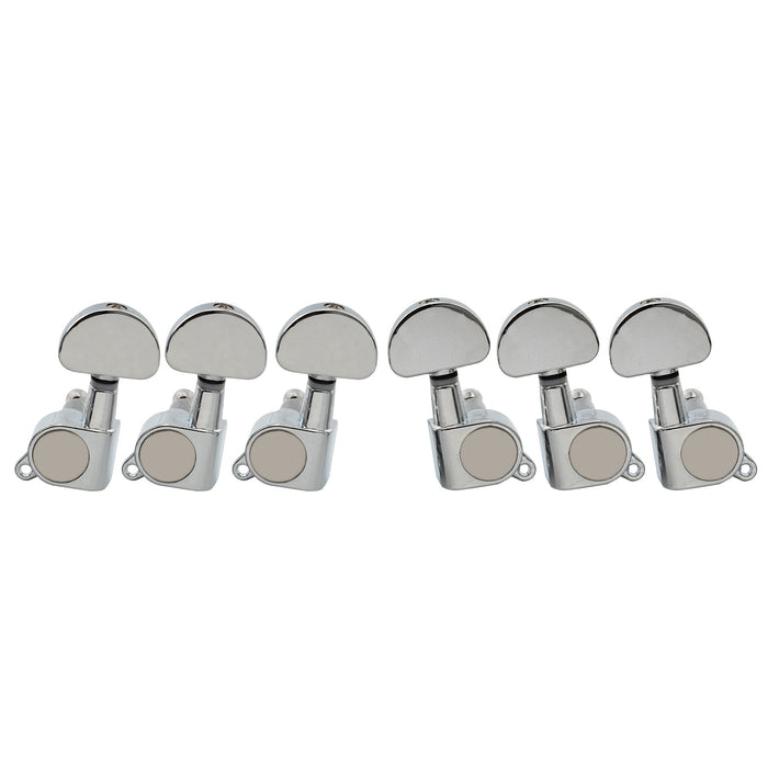 3r3l 15 1 ratio full sealed machine heads for acoustic electric guitar tuning keys 45 degree screw tuners pegs half moon button m555 3m762 3, 3 pcs