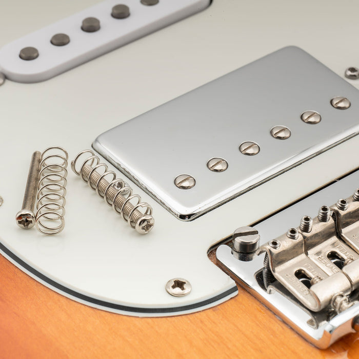 Musiclily Pro M3×25mm なべネジと鋼製スプリングセット エレキギターのハムバッカーピックアップとピックアップフレーム取り付け用 ブラック(6本セット)