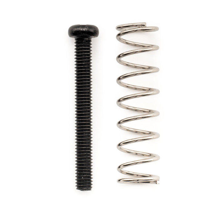 detail of musiclily pro m3x25mm pan head humbucker pickup mounting screws and steel springs set for import electric guitar set of 6