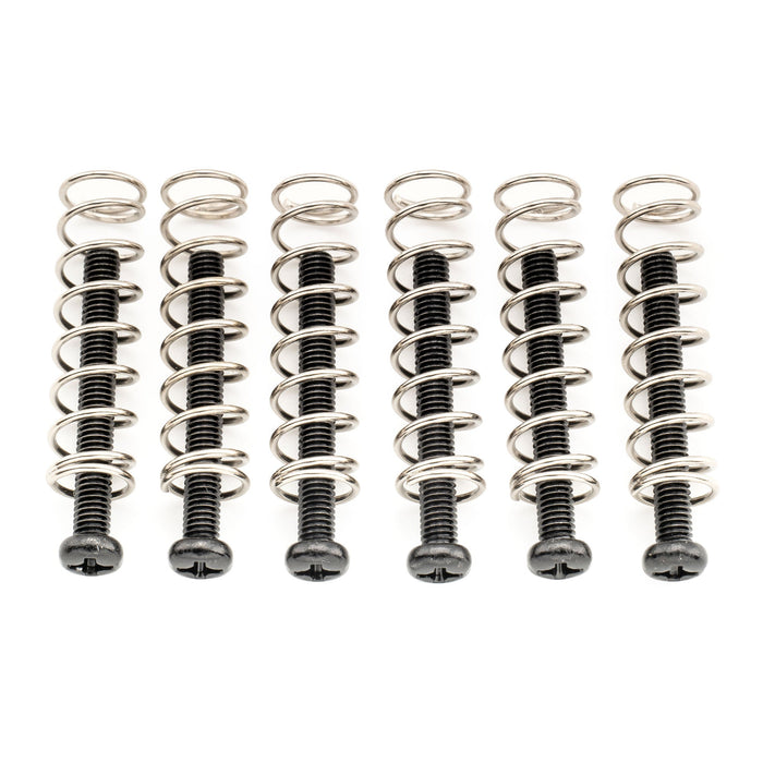 musiclily pro m3x25mm pan head humbucker pickup mounting screws and steel springs set for import electric guitar set of 6
