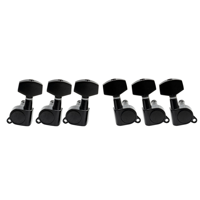 3r3l 15 1 ratio full sealed machine heads for acoustic electric guitar tuning keys 45 degree screw tuners pegs big hex button m168 3m756 3, 3 pcs